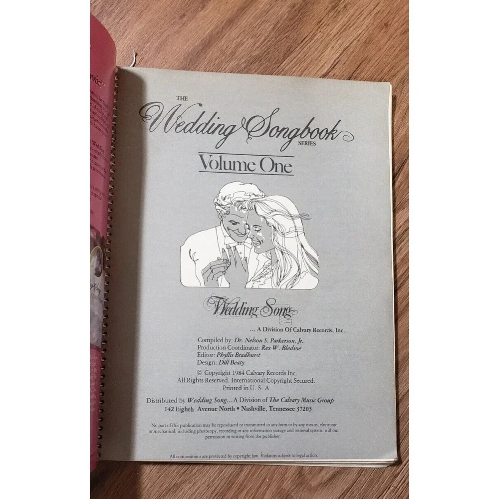 The Wedding Songbook Series Vol. 1 Dr. Nelson S. Parkerson Jr. 1984‎ Calvary
